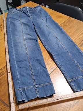 CURVE APPEAL Jeans Womens BLUE 2 / 26 WIDE LEGS HIGH RISE Preowned Denim LOOSE ?